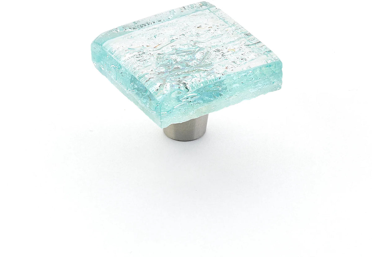 Ice Knob, Square, Aqua Pearl, 1-1/2'' 34-PAQ