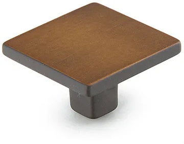 Armadio Knob, Square, Burnished Bronze, 1-3/8'' 360-BRBZ