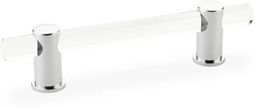 Lumiere Pull, Adjustable Clear Acrylic, Polished Chrome, 4'' cc 404-26