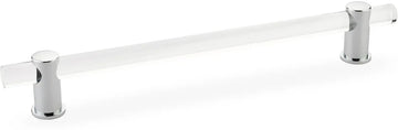 Lumiere Pull, Adjustable Clear Acrylic, Polished Chrome, 8'' cc 408-26