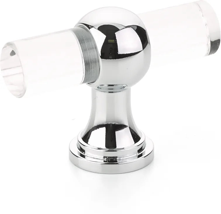Lumiere Transitional T-Knob, Adjustable Clear Acrylic, Polished Chrome, 2'' 411-26