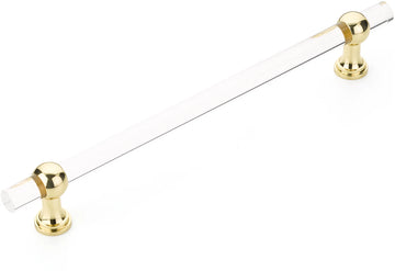 Lumiere Transitional Appliance Pull, NON-Adjustable Clear Acrylic, 12'' cc