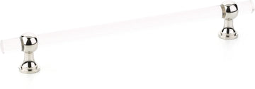 Lumiere Transitional Pull, Adjustable Clear Acrylic, Polished Nickel, 8'' cc 418-PN