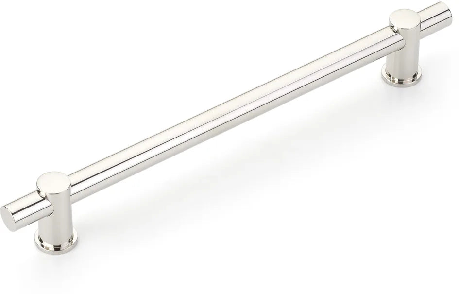 Foncé Bar Pull, NON-Adjustable, Polished Nickel, 8'' cc 428-PN