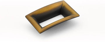 Finestrino Pull, Flared Rectangle, Burnished Bronze, 64 mm cc 441-BRBZ