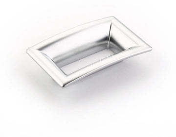 Finestrino Pull, Flared Rectangle, Matte Chrome, 64 mm cc 441-M26