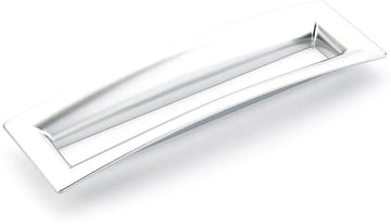 Finestrino Pull, Flared Rectangle, Matte Chrome, 160 mm cc 442-M26