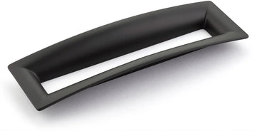 Finestrino Pull, Flared Rectangle, Matte Black, 160 mm cc 442-MB