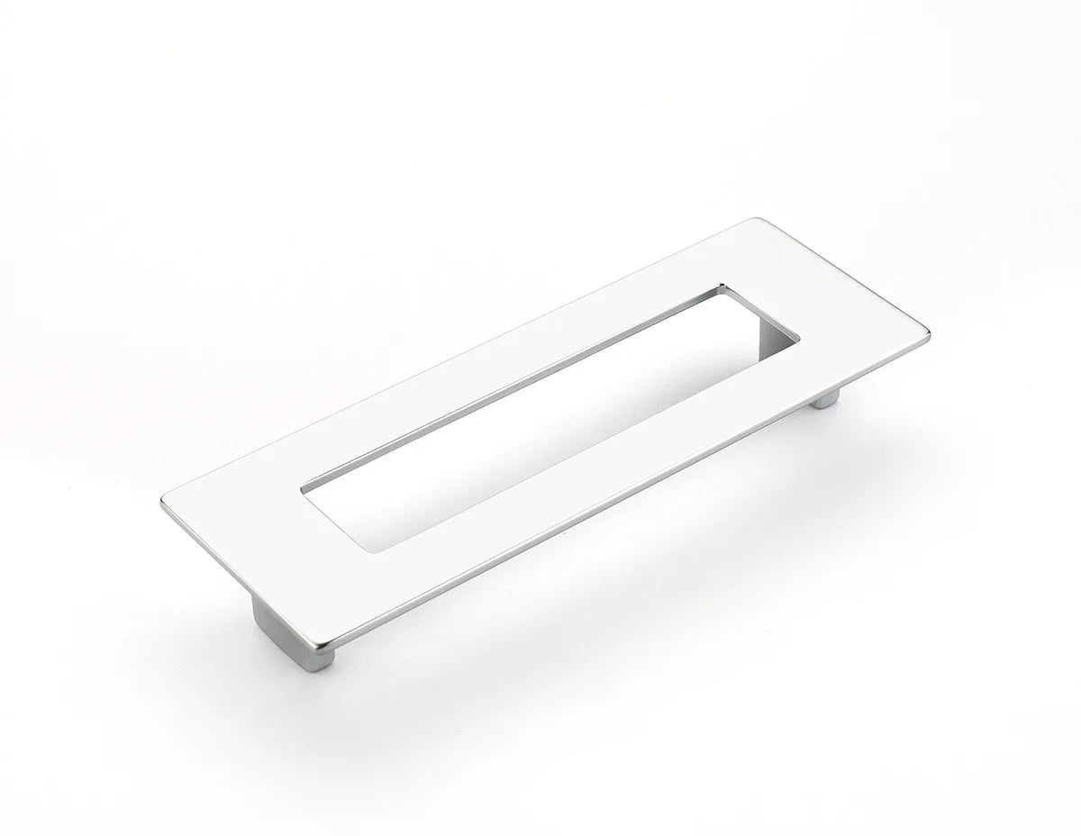 Finestrino Pull, Rectangle, Matte Chrome, 128 mm cc 445-M26