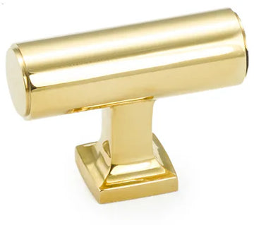 Haniburton T-Pull, Unlacquered Brass, 1/2'' 473-UNBR