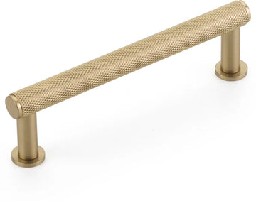 Pub House Pull, Knurled, Signature Satin Brass, 4'' cc 5004-SSB