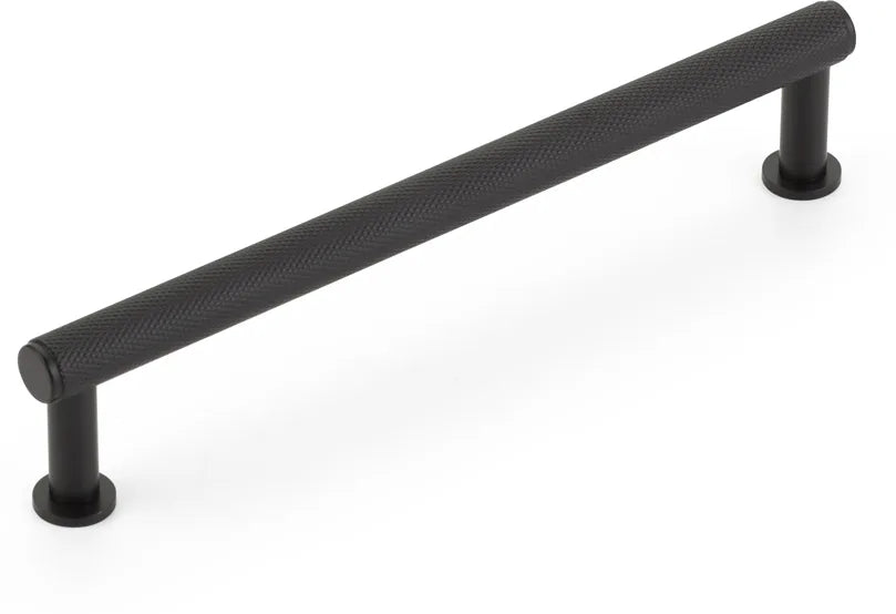 Pub House Pull, Knurled, Matte Black, 6'' cc 5006-MB
