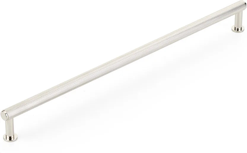Pub House Pull, Knurled, Polished Nickel, 12'' cc 5012-PN