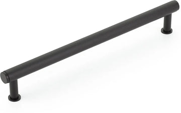 Pub House Appliance Pull, Knurled, Matte Black, 12'' cc 5012A-MB