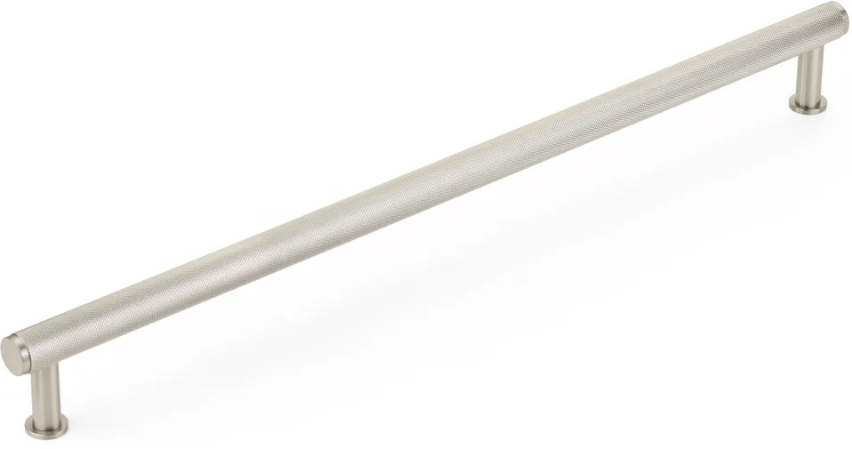 Pub House Appliance Pull, Knurled, Brushed Nickel, 18'' cc 5018A-BN