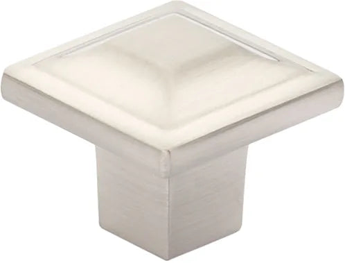 Menlo Park Knob, Square, Brushed Nickel, 1-1/4'' 530-BN