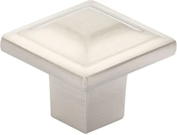 Menlo Park Knob, Square, Brushed Nickel, 1-1/4'' 530-BN