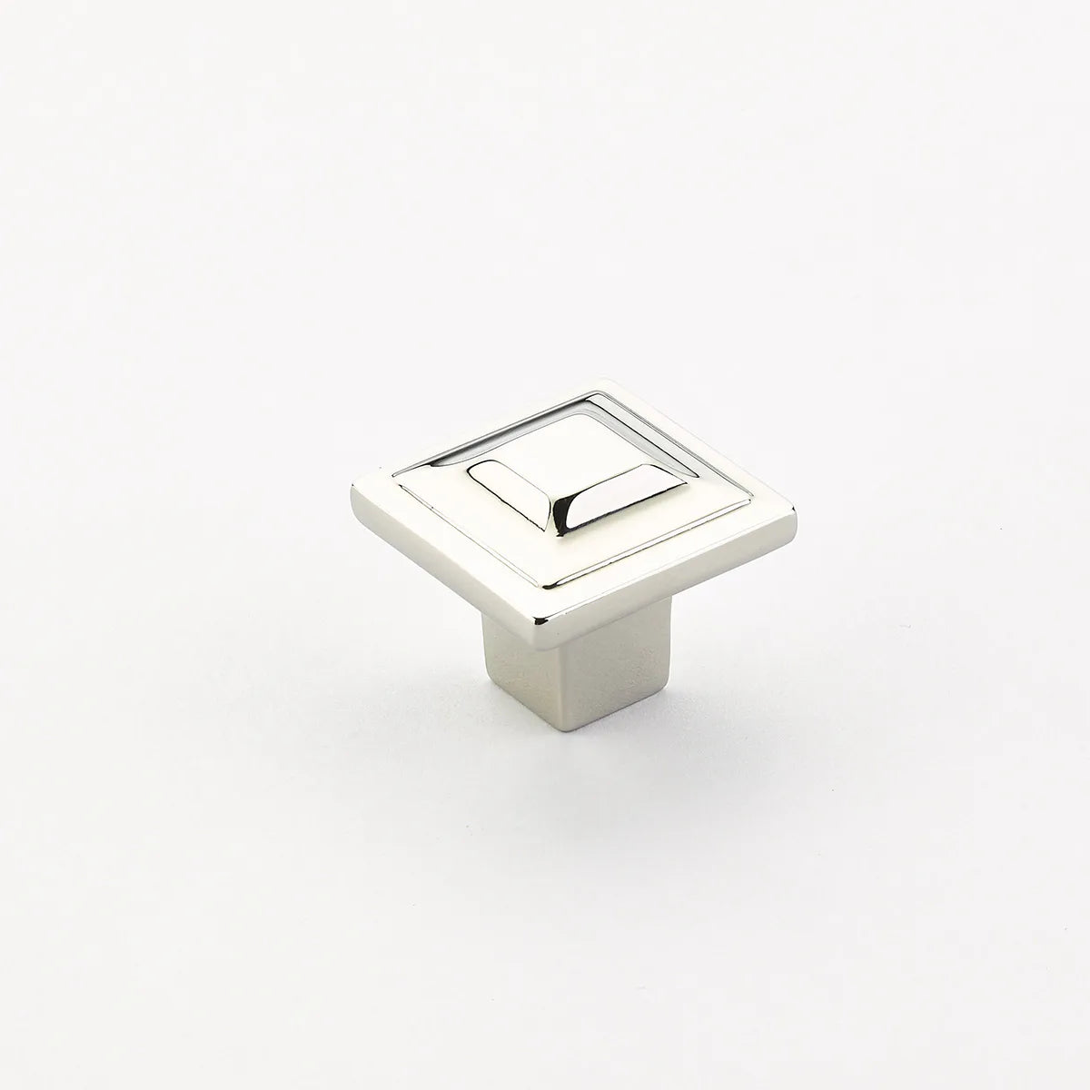 Menlo Park Knob, Square, Polished Nickel, 1-1/4'' 530-PN