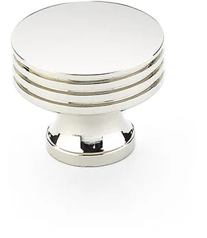 Menlo Park Knob, Round, Polished Nickel, 1-1/4'' dia 532-PN
