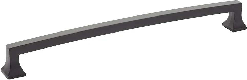 Menlo Park Appliance Pull, Arched, Matte Black, 15'' cc 539-MB