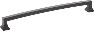 Menlo Park Appliance Pull, Arched, Matte Black, 15'' cc 539-MB