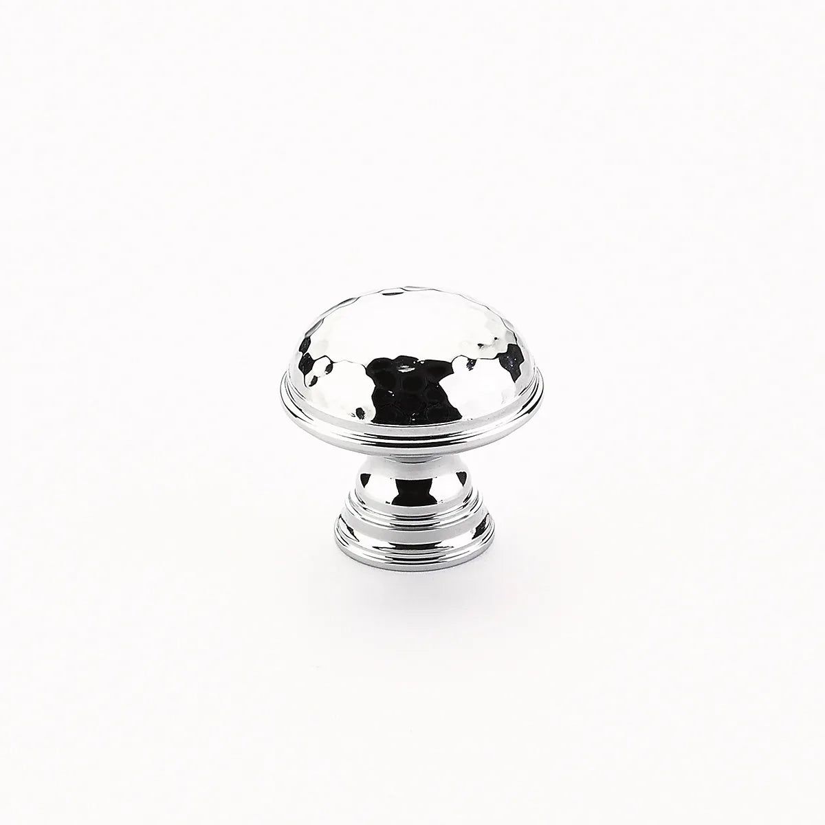 Atherton Hammered Knob, Plain Edge, Polished Chrome, 1-1/4'' dia 570-26
