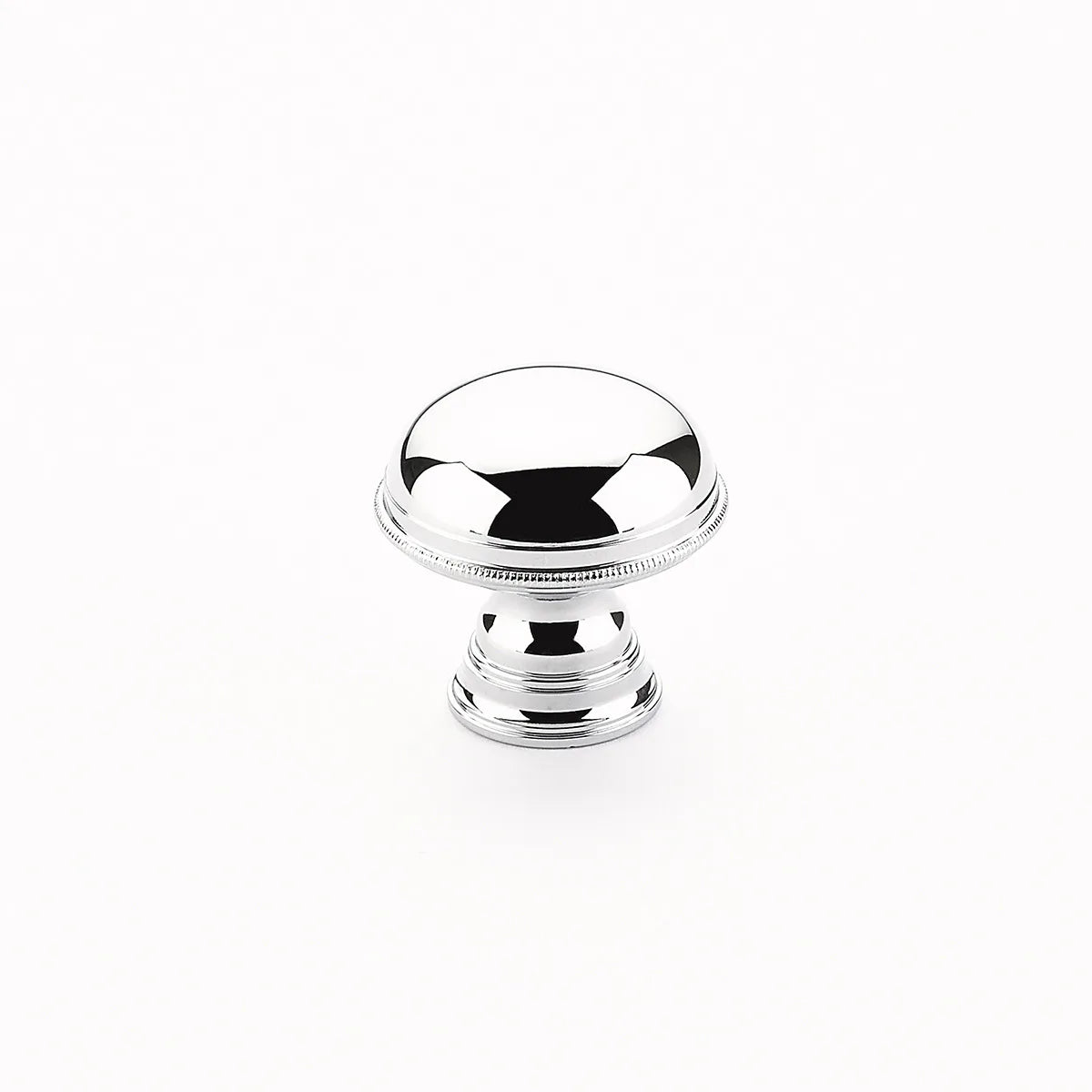 Atherton Plain Surface Knob, Knurled Edge, Polished Chrome, 1-1/4'' dia 572-26