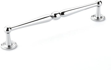 Atherton Pull, Knurled Footplates, Polished Chrome, 8'' cc 577-26