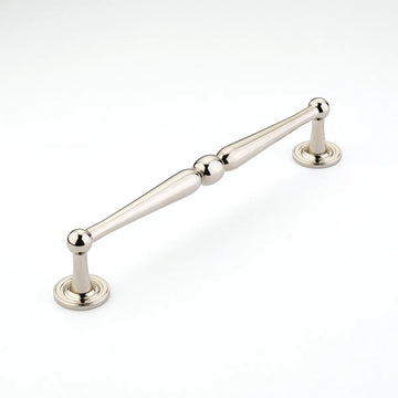 Atherton Pull, Knurled Footplates, Polished Nickel, 8'' cc 577-PN