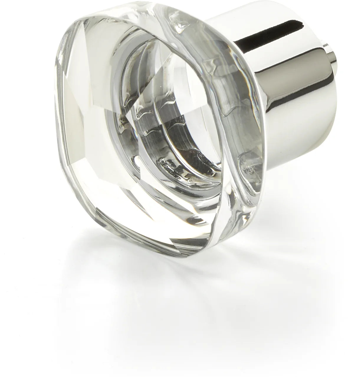 City Lights Soft Square Glass Knob, Polished Chrome, 1-1/4'' 61-26