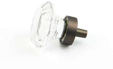 Stargaze Octagonal Glass Knob, Bronze, 1-1/4'' dia 71-C-BZ