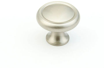 Traditional Knob, Round, Satin Nickel, 1-1/4'' dia 711-15