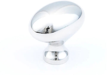 Traditional Knob, Oval, Polished Nickel, 1-3/8'' dia 719-PN