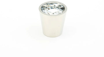 Stargaze Cylinder Glass Knob, Polished Nickel, 1-1/16'' dia 72-C-PN