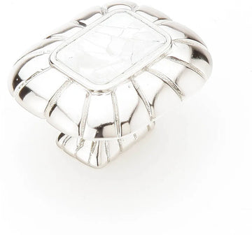 Mother of Pearl Knob, Rectangle, Polished Nickel, 1-1/2'' x 1-1/4'' 851-MOP/PN