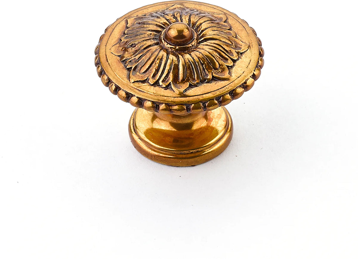 Sonata Knob, Round, Paris Brass, 1-1/4'' dia 930-PAR