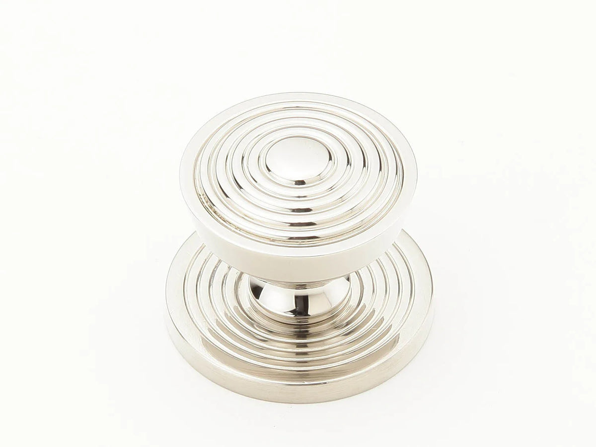 Sonata Round Knob with Backplate, Polished Nickel, 1-1/8'' dia 967M-PN