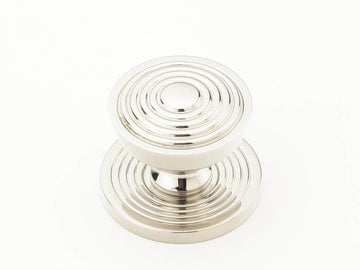 Sonata Round Knob with Backplate, Polished Nickel, 1-1/8'' dia 967M-PN