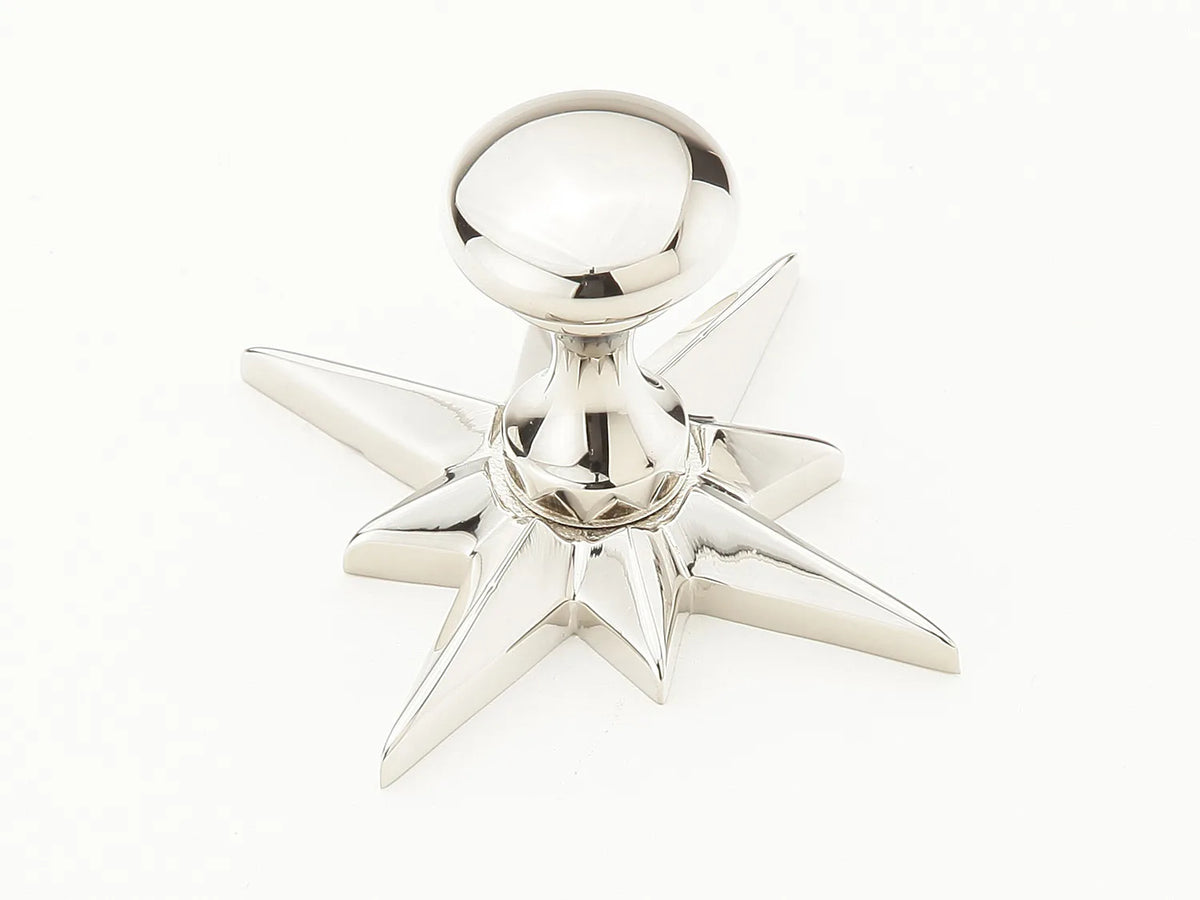 Sonata Round Knob with Star Backplate, Polished Nickel, 11/16'' dia 982-PN