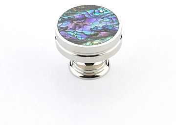 Imperial Shell Knob, Round, Polished Nickel, 1-3/8'' dia 990-IM/PN