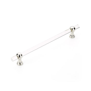 Lumiere Transitional Back to Back, Appliance Pull, NON-Adjustable Clear Acrylic, Polished Nickel, 12'' cc BTB412-PN