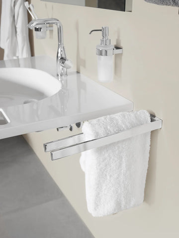 AIR Holder in Polished Chrome with Frosted Glass Soap Dispenser AK369