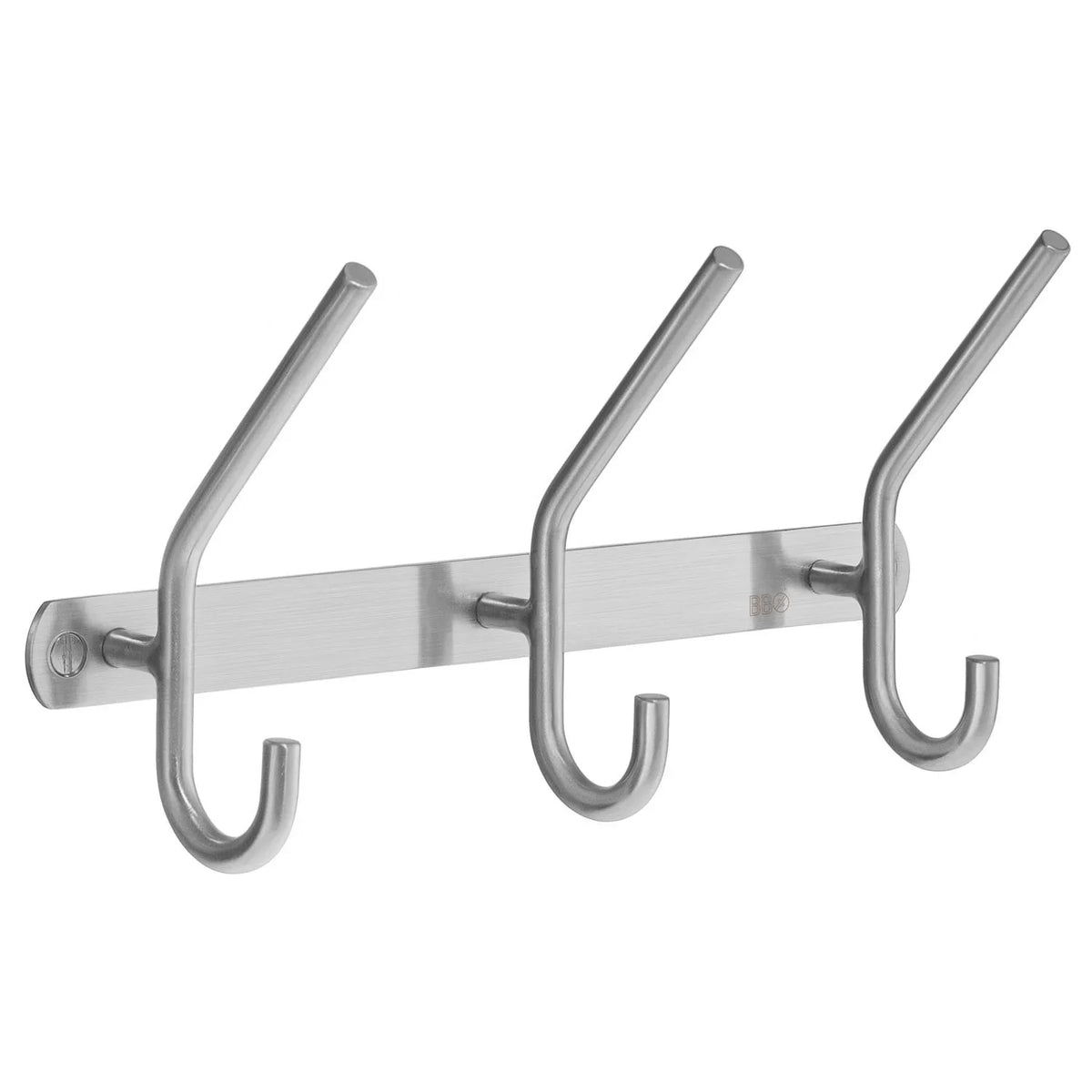 BESLAGSBODEN Hat and Coat Rack, 3 Hooks, Brushed Stainless Steel B1003