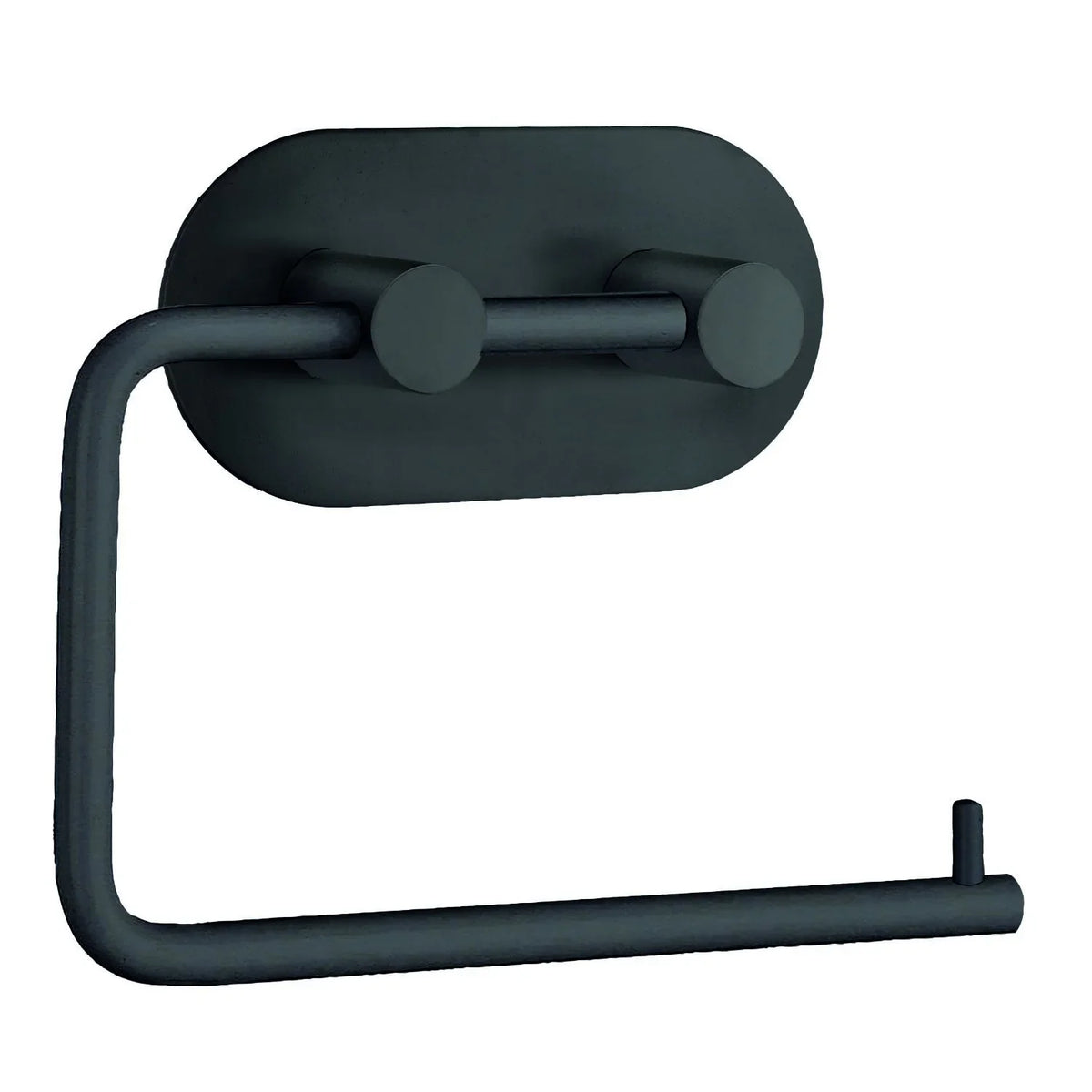 BESLAGSBODEN Design Toilet Roll Holder in Matt Black Stainless Steel Self-adhesive BB1097