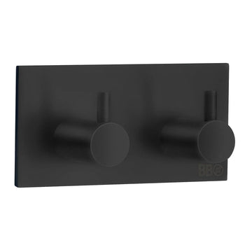 Double Hook Self Adhesive Black 90X45 Mm BB1106