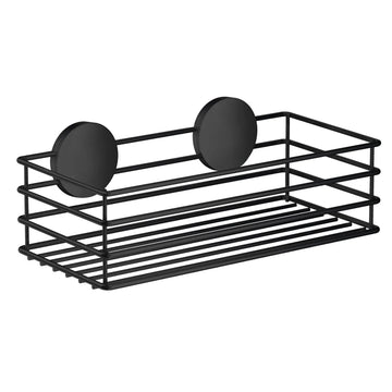 BESLAGSBODEN Shower Basket in Stainless steel, Matt Black, Self-adhesive BB1200