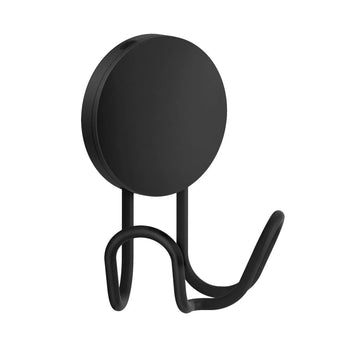 BESLAGSBODEN Double hook, Self-adhesive, Black, Height 90 mm BB356
