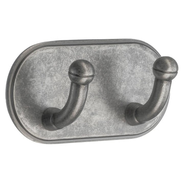 BESLAGSBODEN Design Double Hook in Pewter Self-adhesive BG1121