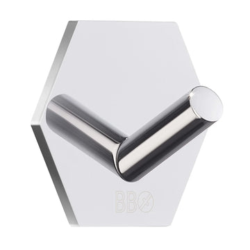 BESLAGSBODEN Single Hook, Hexagon, Self-adhesive, Chromed BK1160