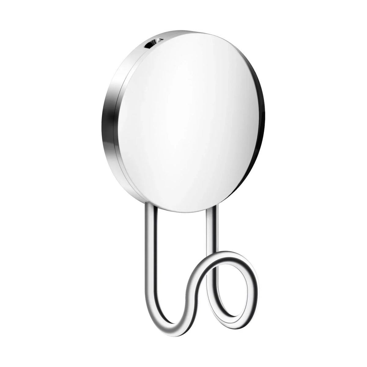 BSLAGSBODEN Single hook, Self-adhesive, Polished chrome, Height 90 mm BK355